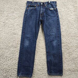 Levi's Mens 505 Regular Straight Jeans 34x32‎ (fits 33x30) Blue Workwear Casual